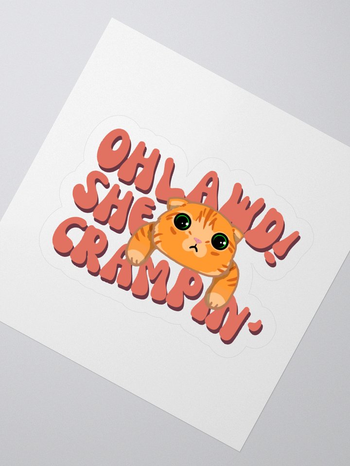 hyper's Oh Lawd! She Crampin' Die-Cut Sticker product image (6)