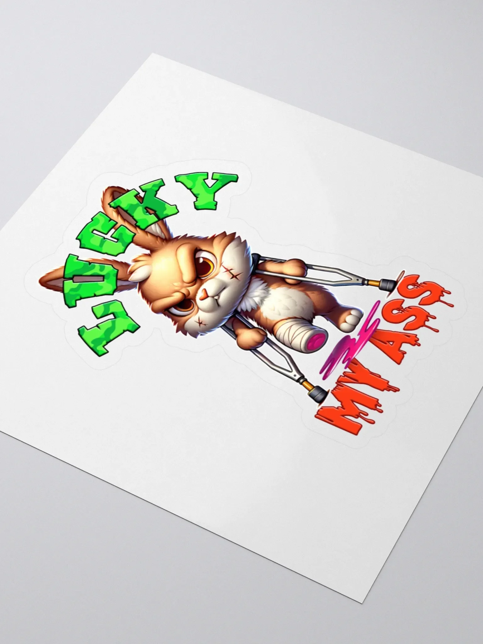 Lucky My Ass Kiss Cut Stickers product image (3)