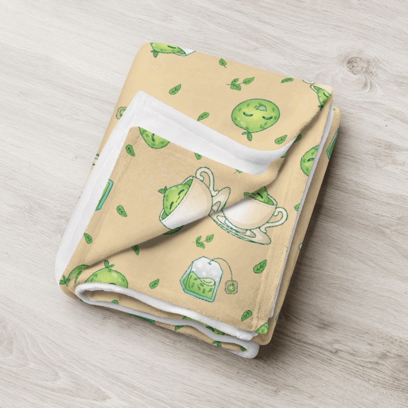 Green Tea Slime Throw Blanket Gold product image (2)