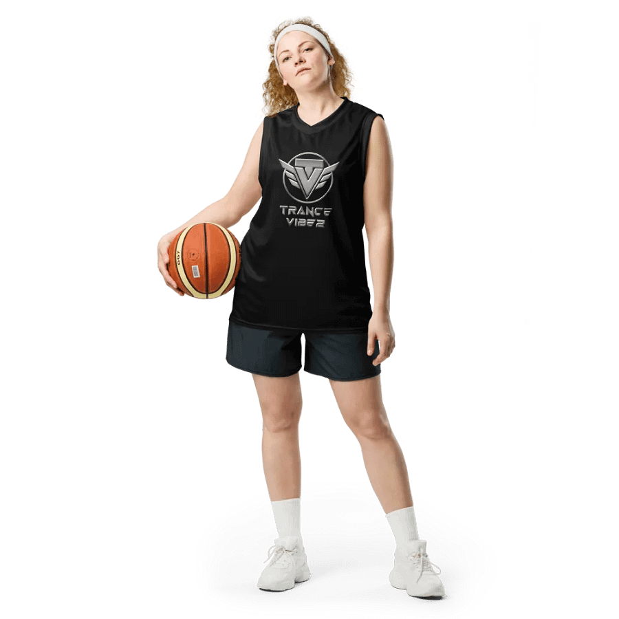 Trance Vibez Black Basketball Jersey product image (4)