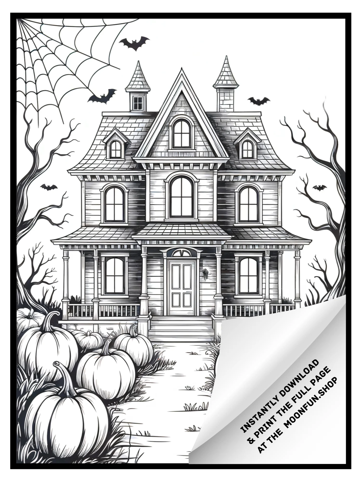 🧹 125 Wickedly Fun Halloween Coloring Pages for Teens product image (4)