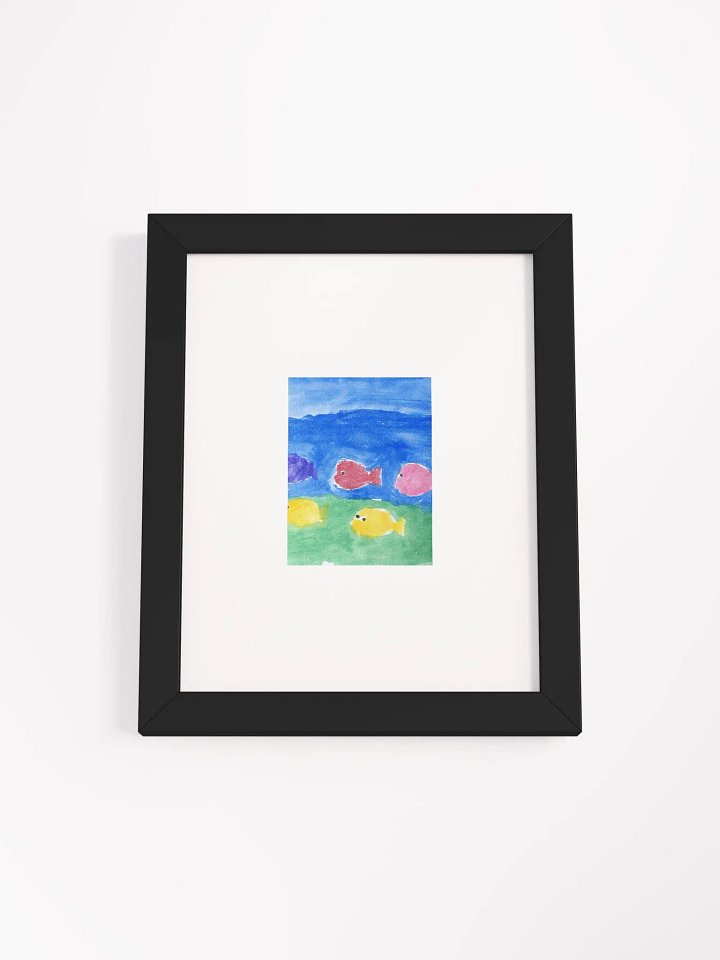 Colorful Ocean Fish Watercolor Art Print | Kids Ocean Wall Art | Underwater Sea Life Poster | Autism-Inspired Artwork product image (1)