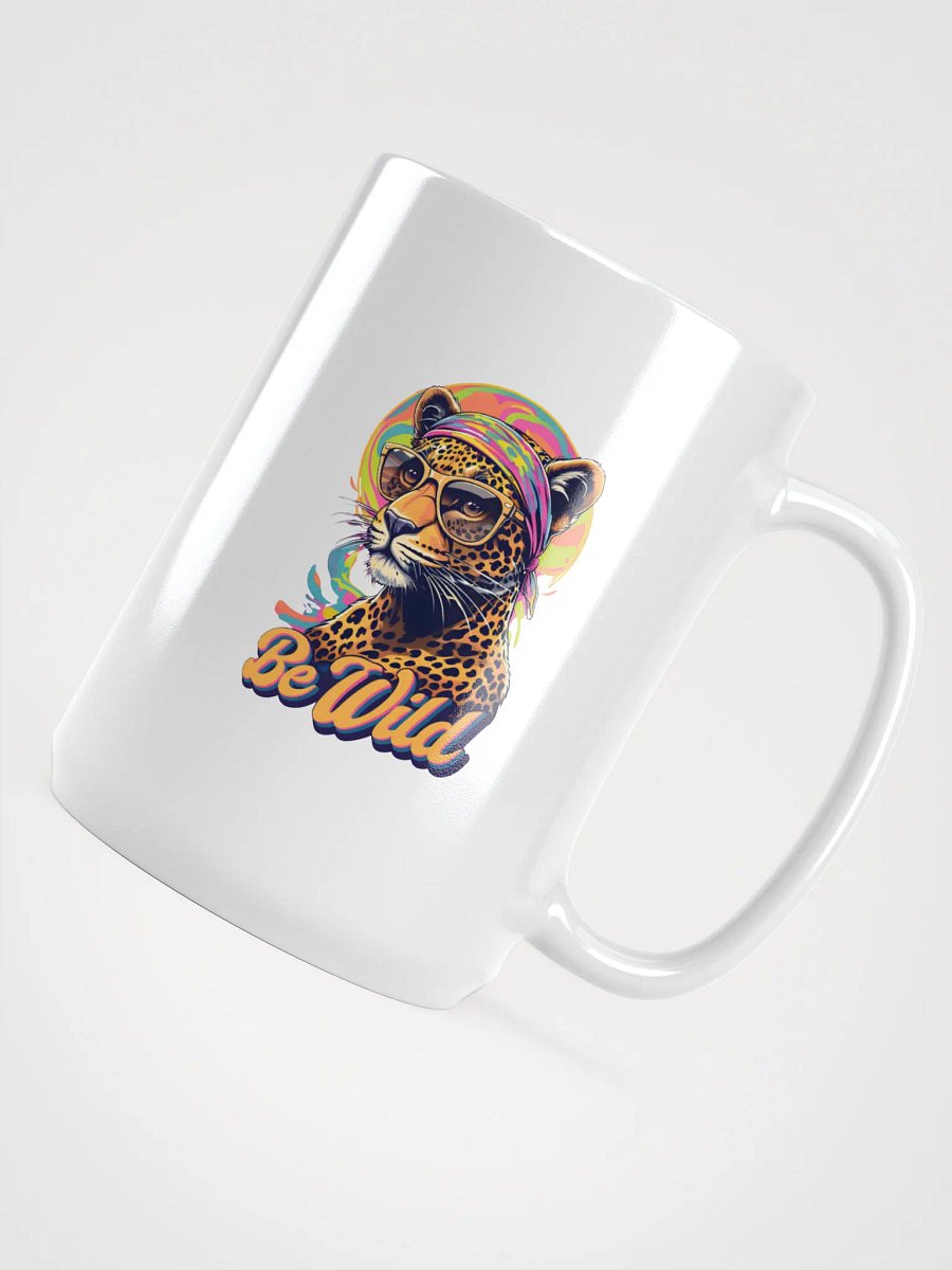 Groovy "Be Wild" Psychedelic Leopard Mug product image (4)