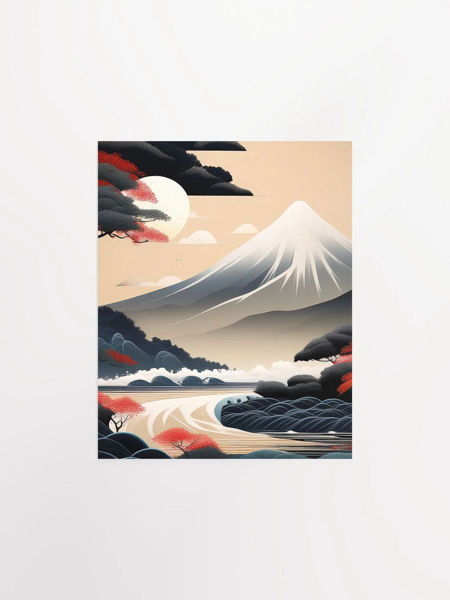 Japandi Art Mountain Landscape - Poster - Small and Standard Sizes - 8x10-11x14-12x16-16x20 Inches product image (1)