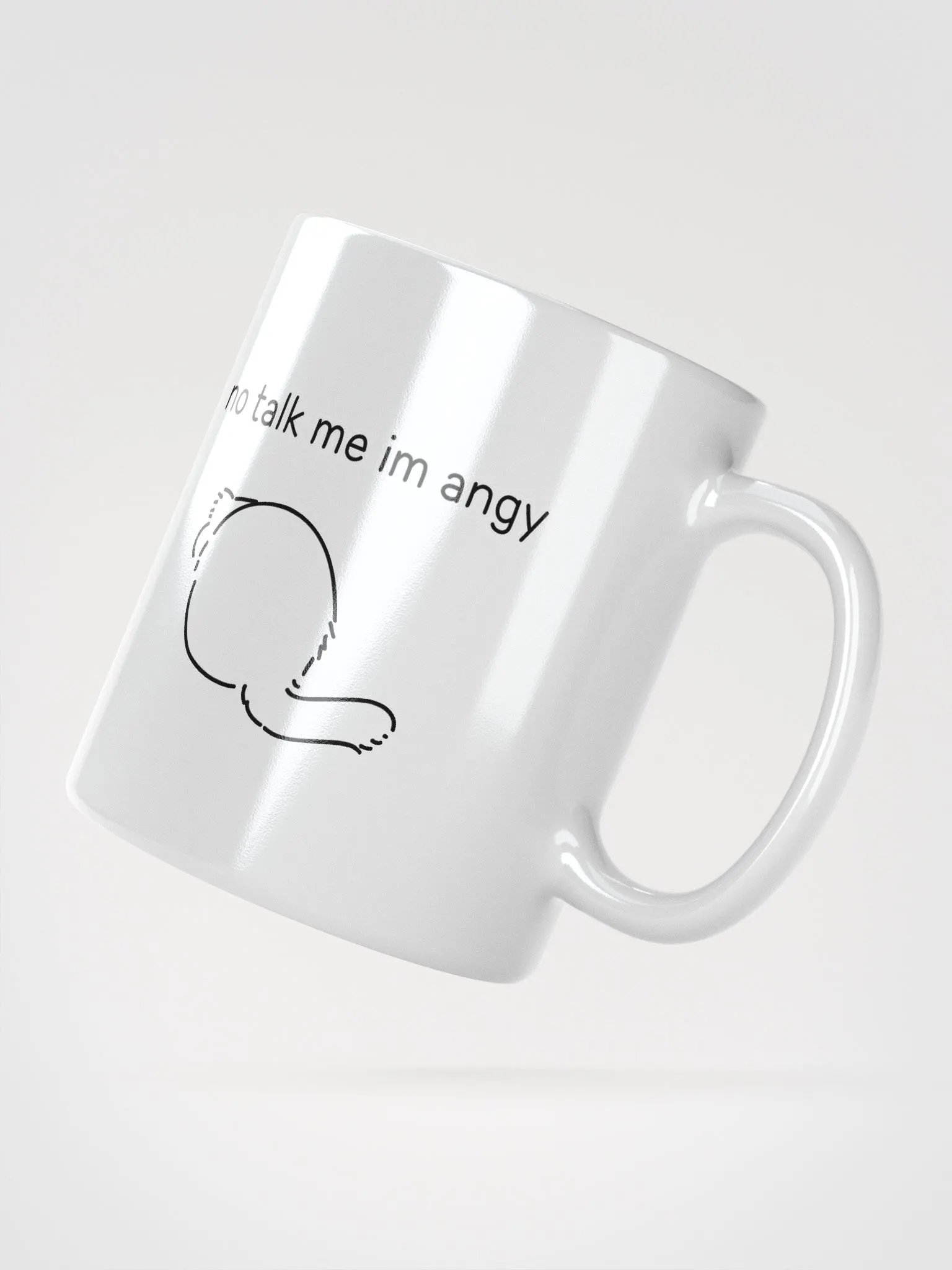 No Talk Manul Angy - White Mug product image (4)