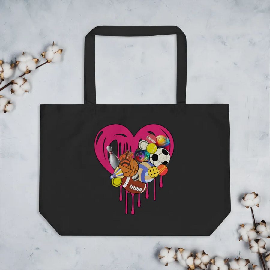 Heart Sports Assorted Organic Tote Bag product image (2)