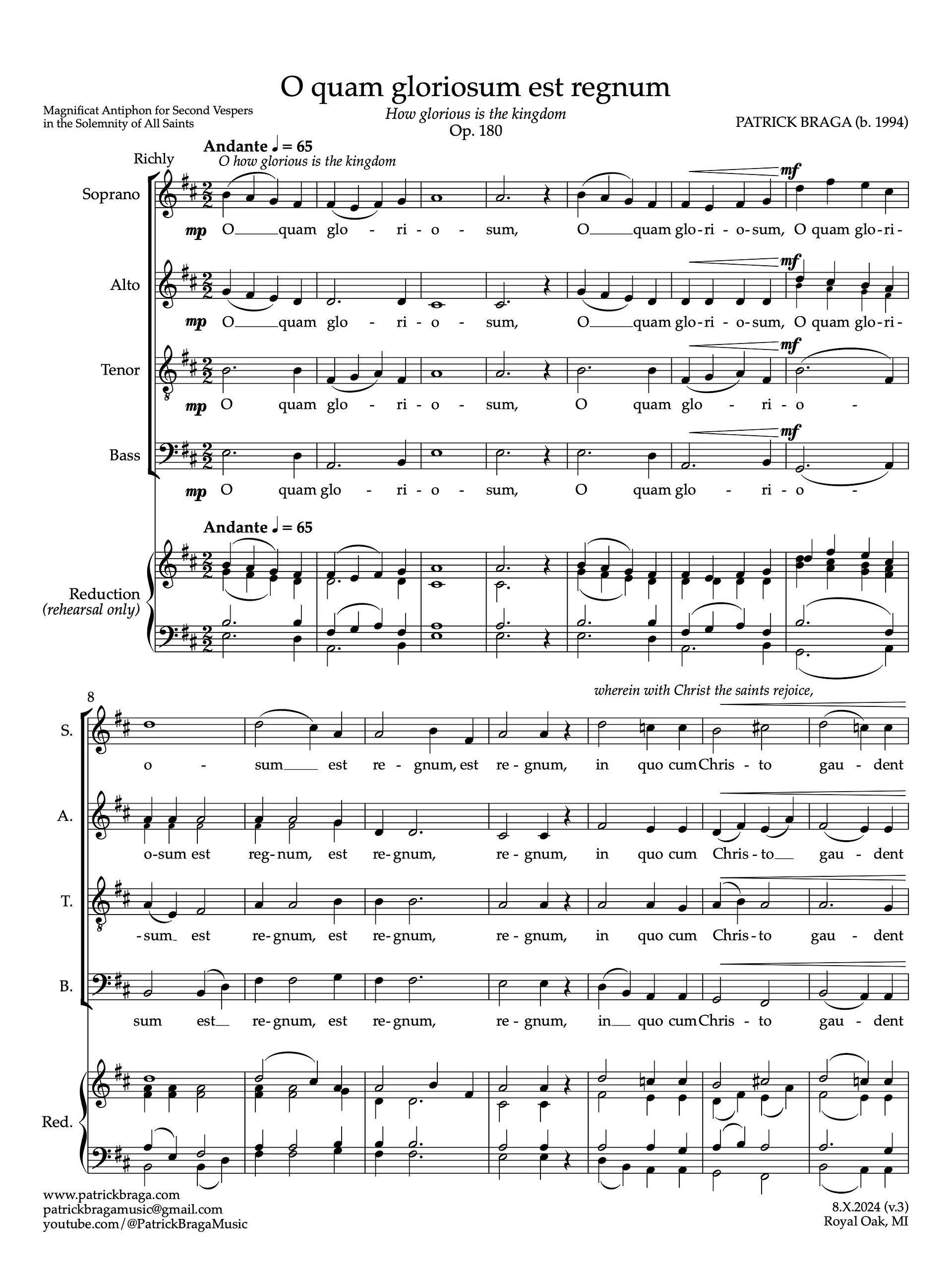 #180 - O quam gloriosum est regnum product image (2)