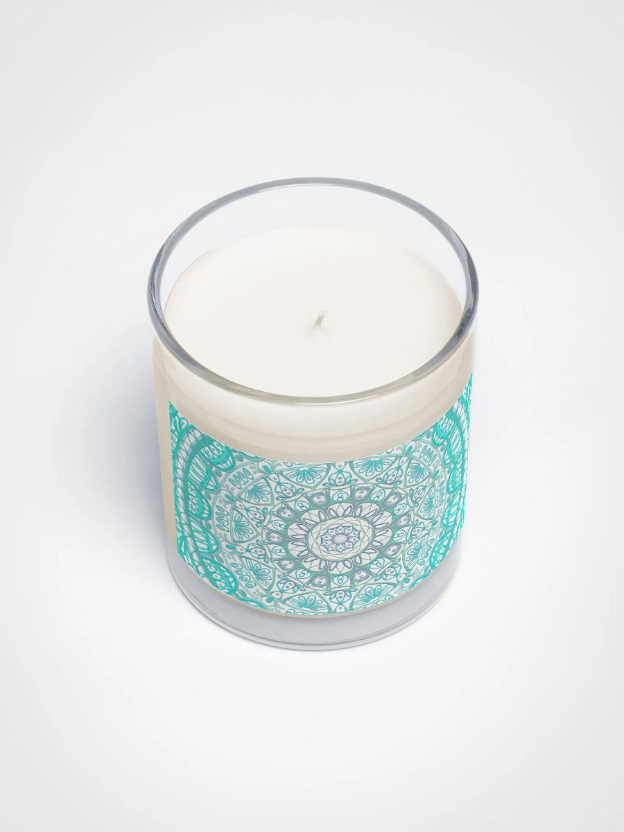 Turquoise Mandala Soy Wax Candle product image (3)