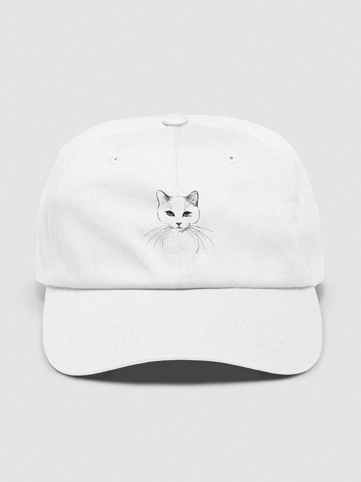 Elegant Feline Sketch Dad Hat product image (1)