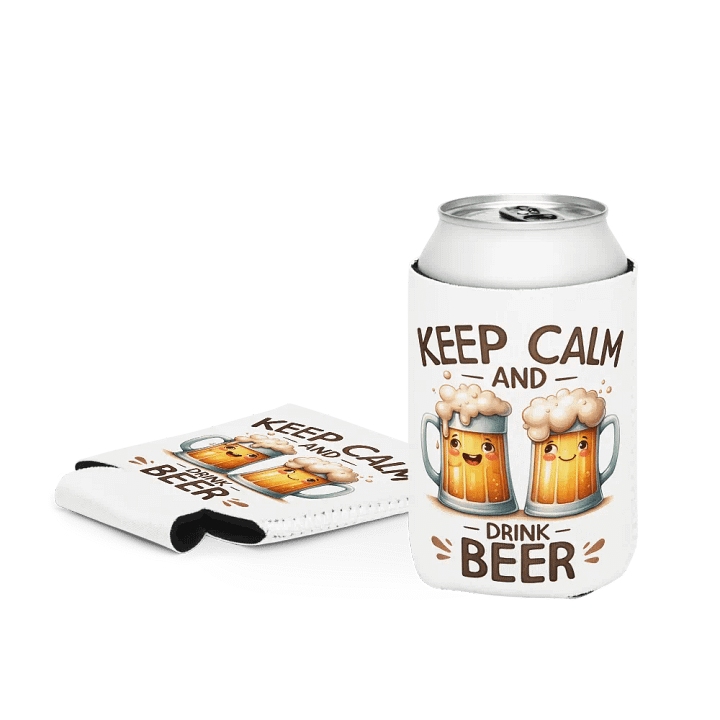 Keep Calm and Drink Beer Can Cooler – Insulated Holder for Cold Drinks product image (1)