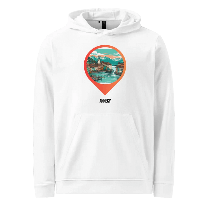 Adidas Fleece Hoodie | AI Design Annecy city product image (1)