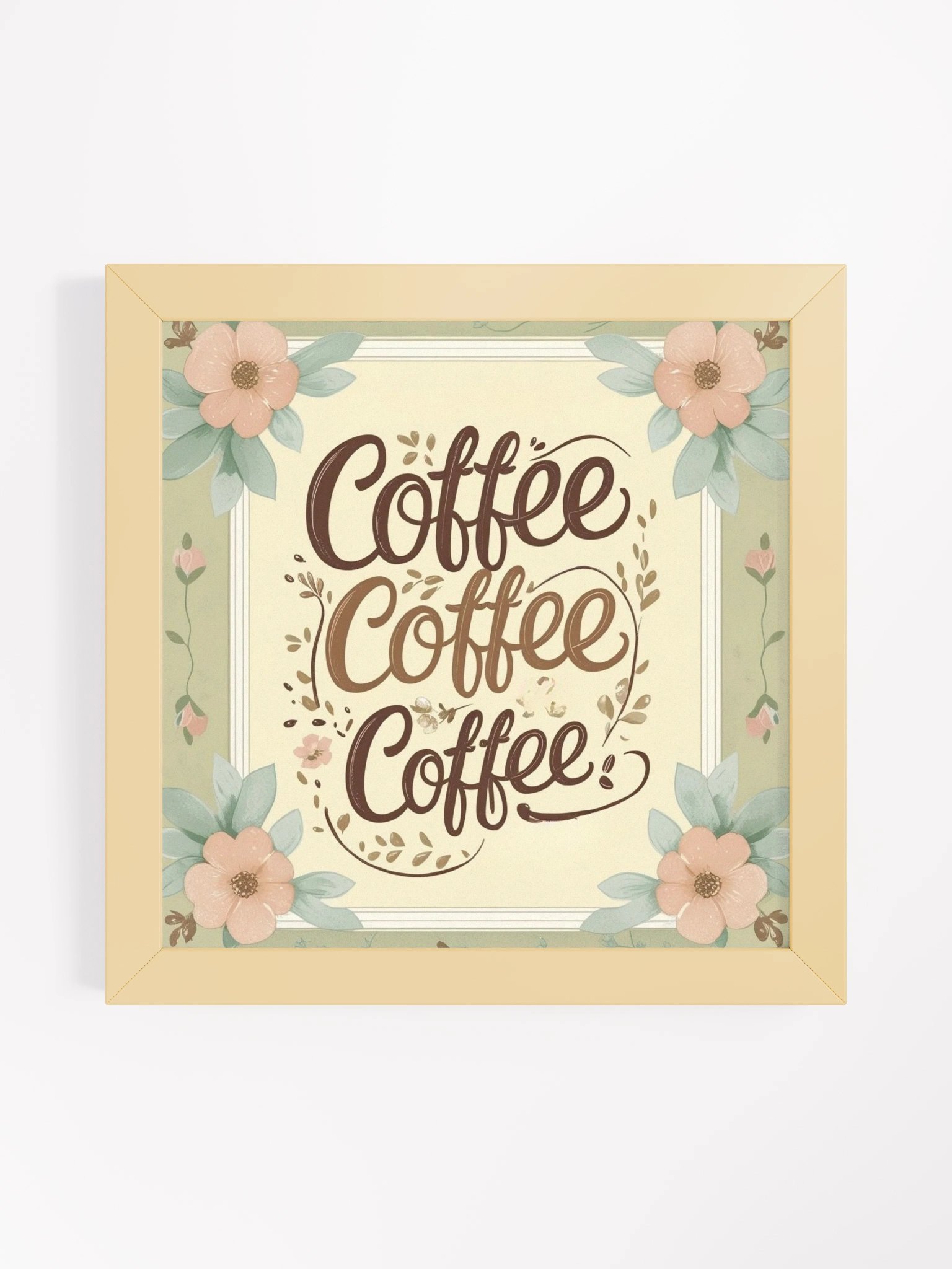 Vintage Floral Coffee Trio Poster product image (1)