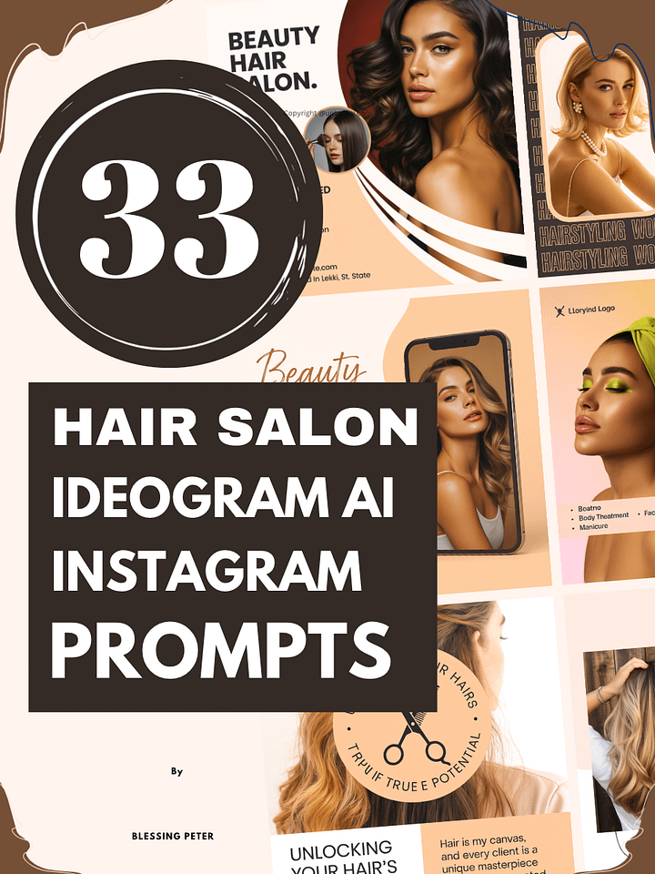 33 Hair Salon Ideogram AI Instagram Prompts product image (1)