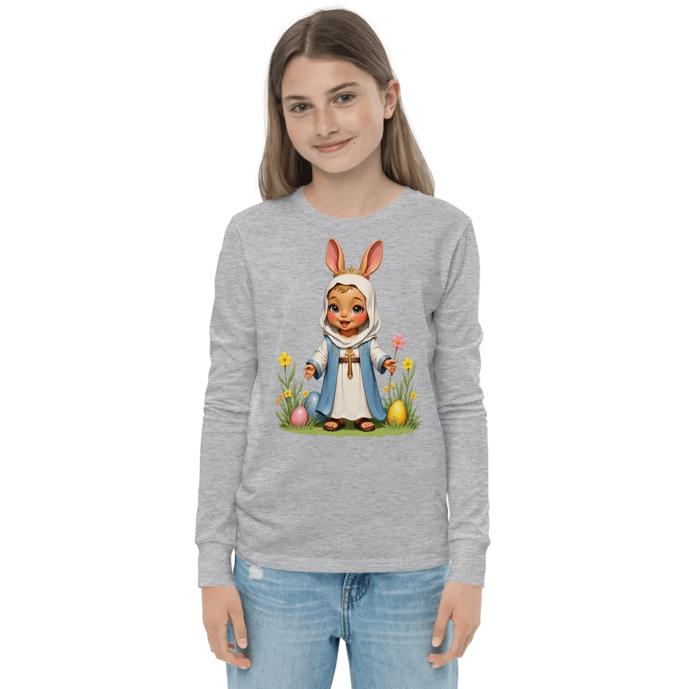 Easter Bunny Royalty Youth Long Sleeve Tee product image (4)