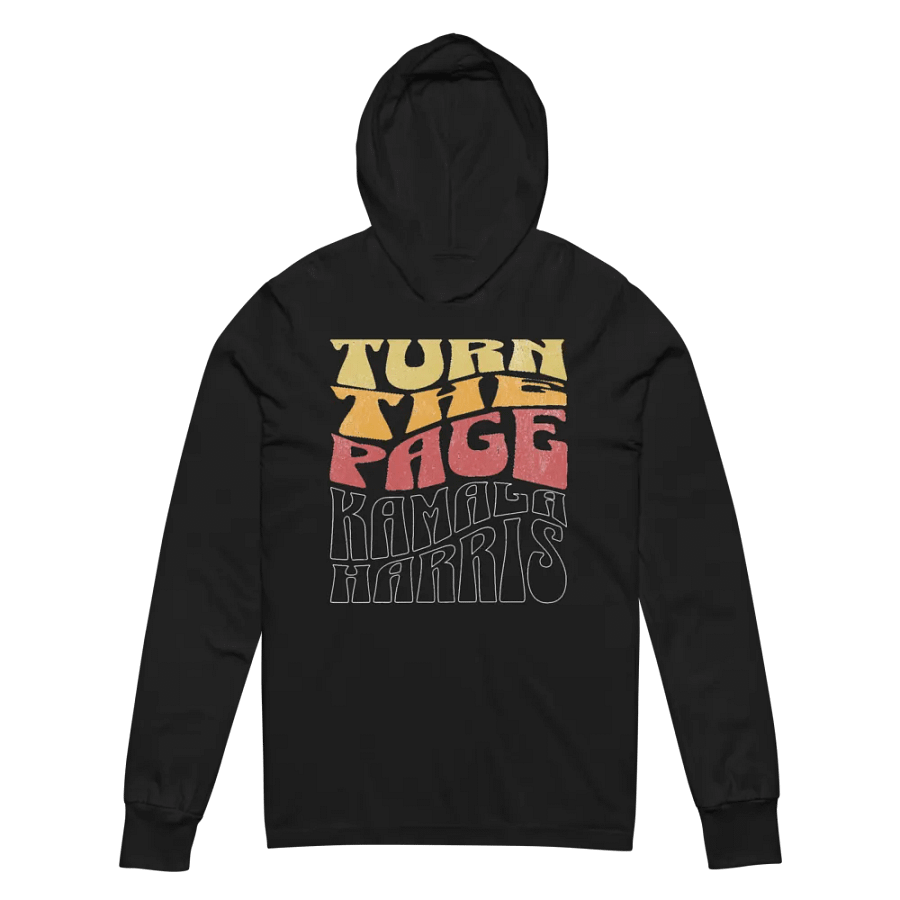 Turn The Page Kamala Harris Retro Groovy Design, Inspirational Message Hoodie Vintage Style, product image (2)