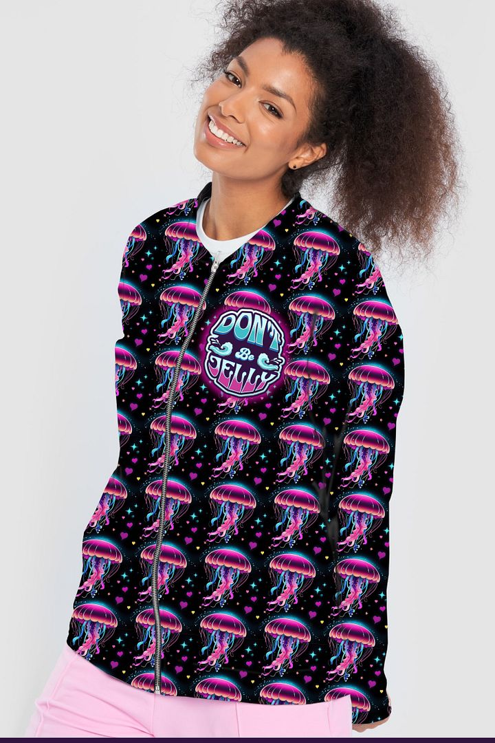 Funny Jellyfish All Over Print Bomber Jacket product image (1)