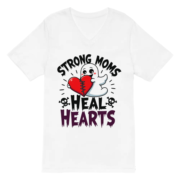 Halloween, Healing Hearts Strong Moms V-Neck Tee product image (2)