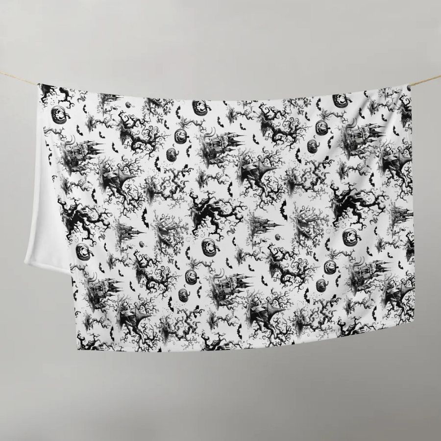 Halloween Black And White Blanket product image (9)