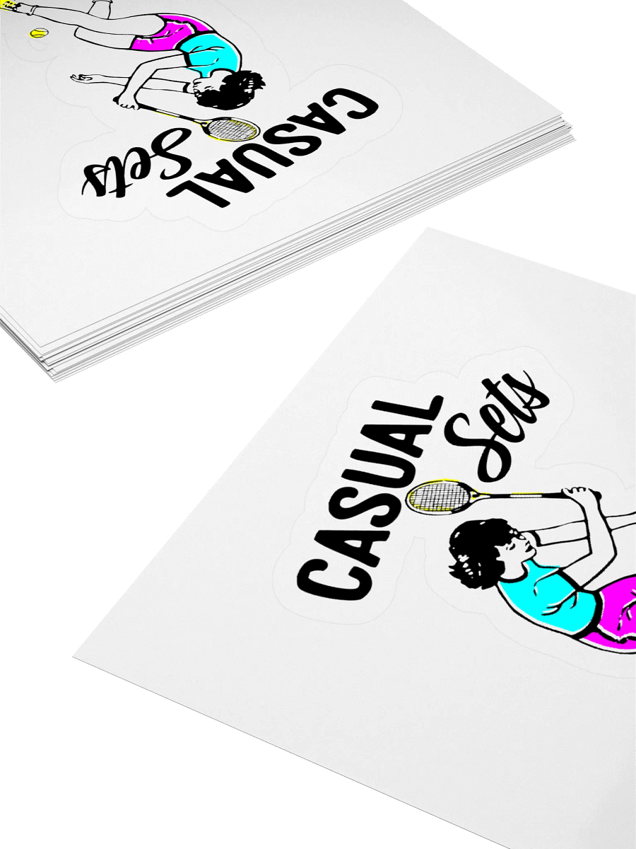 Casual Sets - Tennis Anyone? Kiss Cut Sticker product image (4)