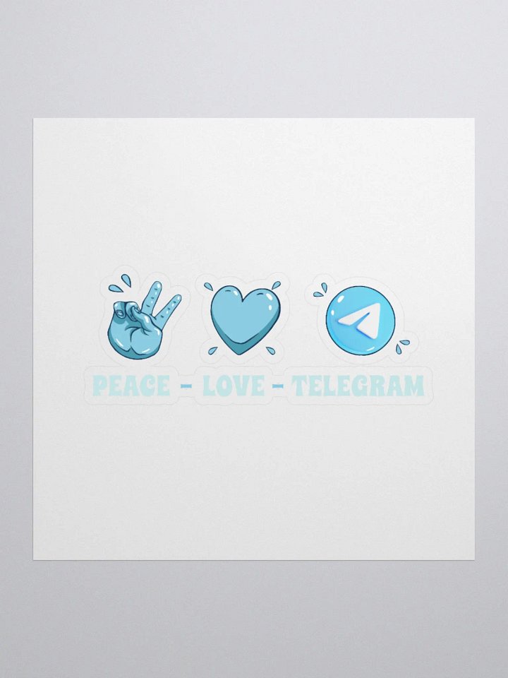 Pegatinas troqueladas Peace - Love - Telegram product image (2)