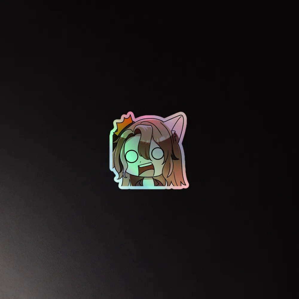 gasp emote holographic sticker product image (4)