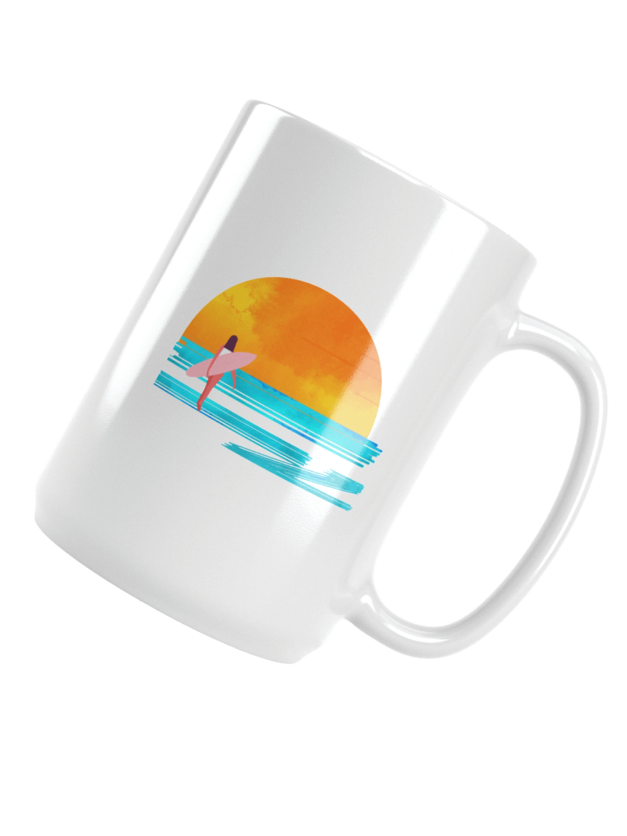 Surf Girl Sunset Mug | Retro Ocean Vibes & Vintage Summer Style product image (4)
