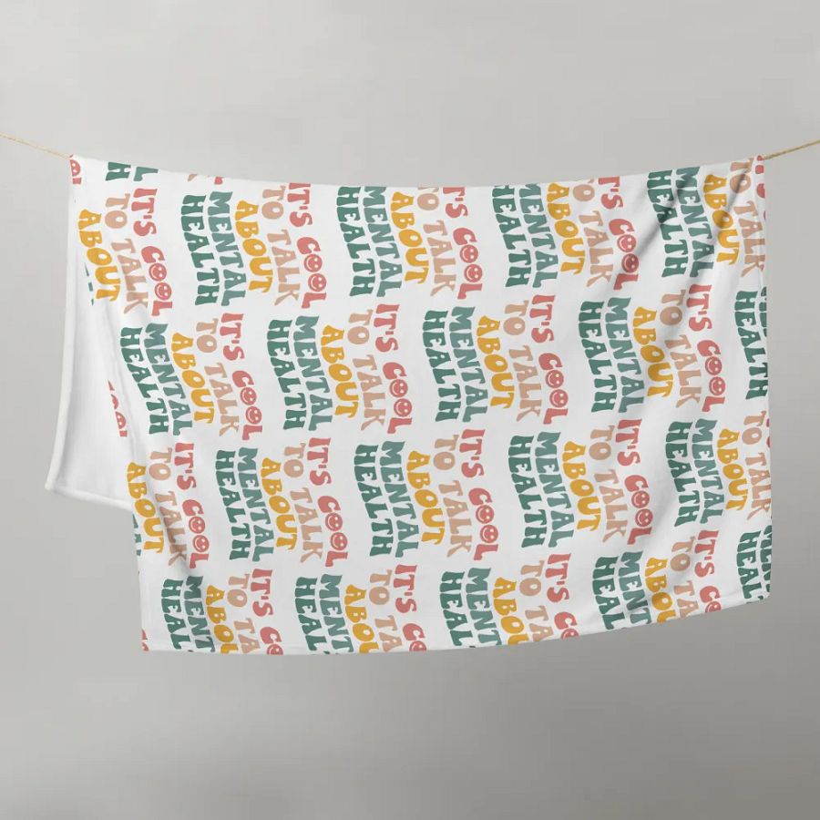 It's Cool To Talk About Mental Health Blanket product image (9)