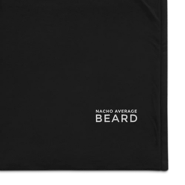 Nacho Average Beard Embroider Sherpa Blanket (Black/ White) product image (1)