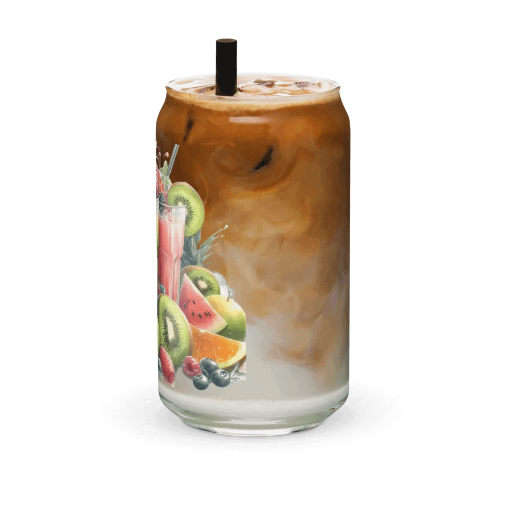 Fruit juice and fresh fruit -01-Can-Shaped Glass product image (12)