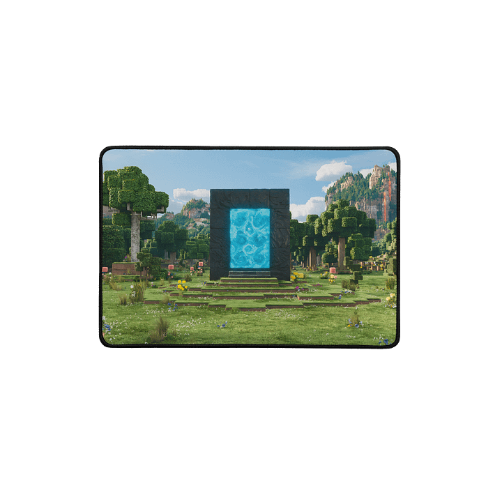 Overworld Portal Mouse Pad – Gaming Desk Mat for Minecraft Fans product image (1)