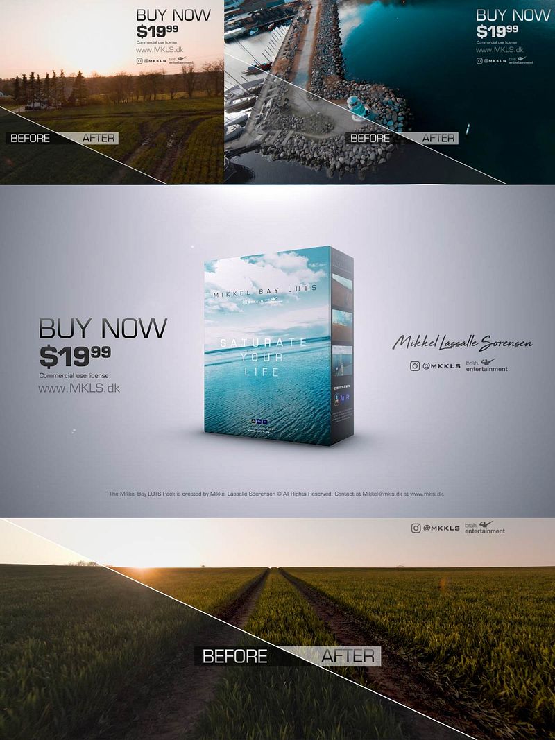 The Mikkel Bay LUT Pack - Highend Colorgrading LUTS
