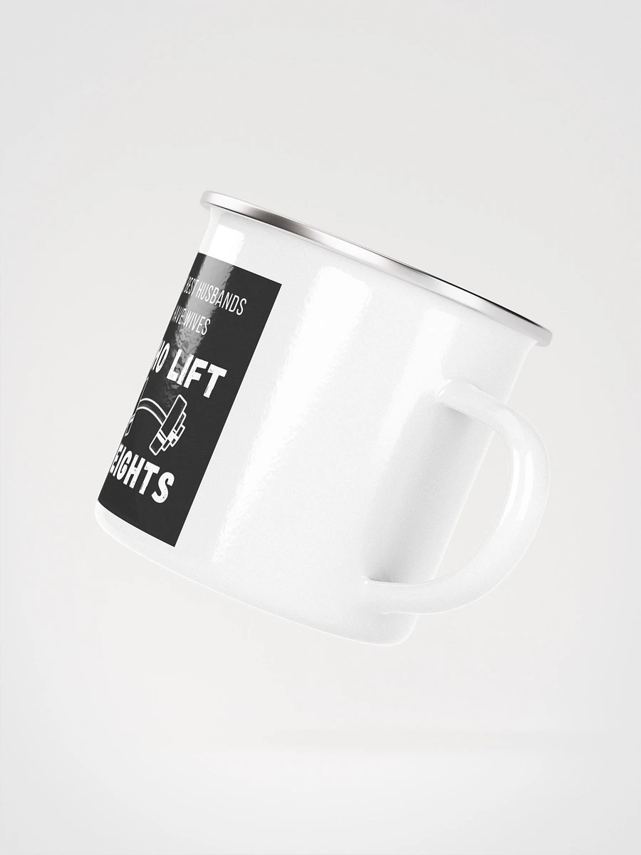 The Best Husbands Have Wives Who Lift Weights - Enamel Mug product image (4)