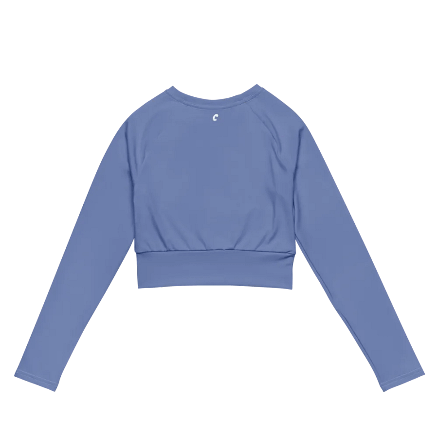 Wild Blue Recycled Long Sleeve Crop Top product image (9)