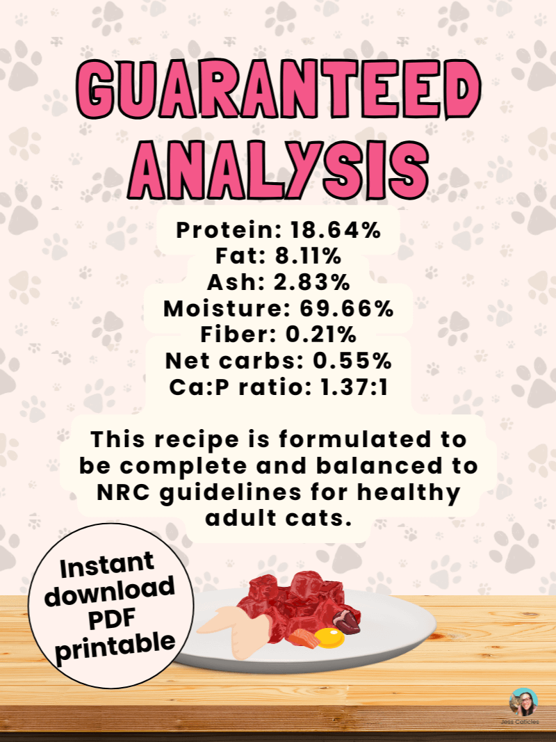 Turkey & chicken neck raw meaty bone cat food recipe ~ 1 recipe for adult cats product image (4)