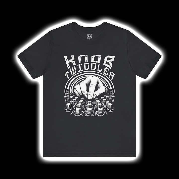 Knob Twiddler - Synthesizer/Sound Designer/Mix Engineer T-Shirt (WHITE PRINT) product image (1)