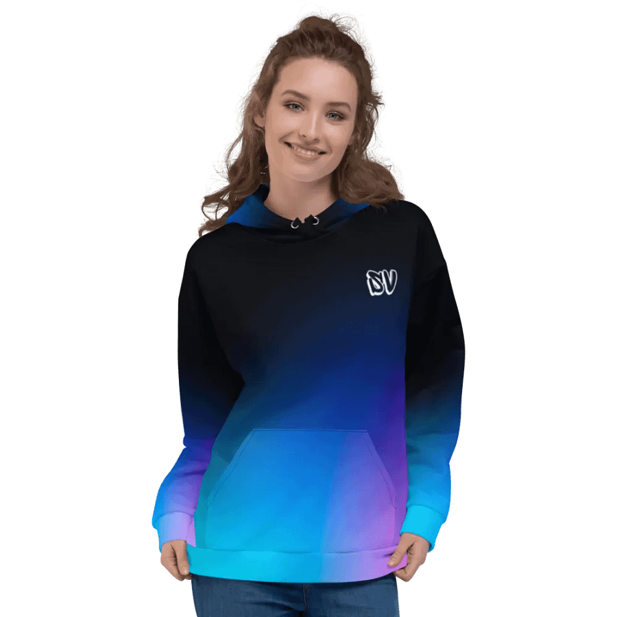 INFINTY X ZERO = ZEROE NEON COLOR FADE STYLE CG_OCE HOODIE product image (3)
