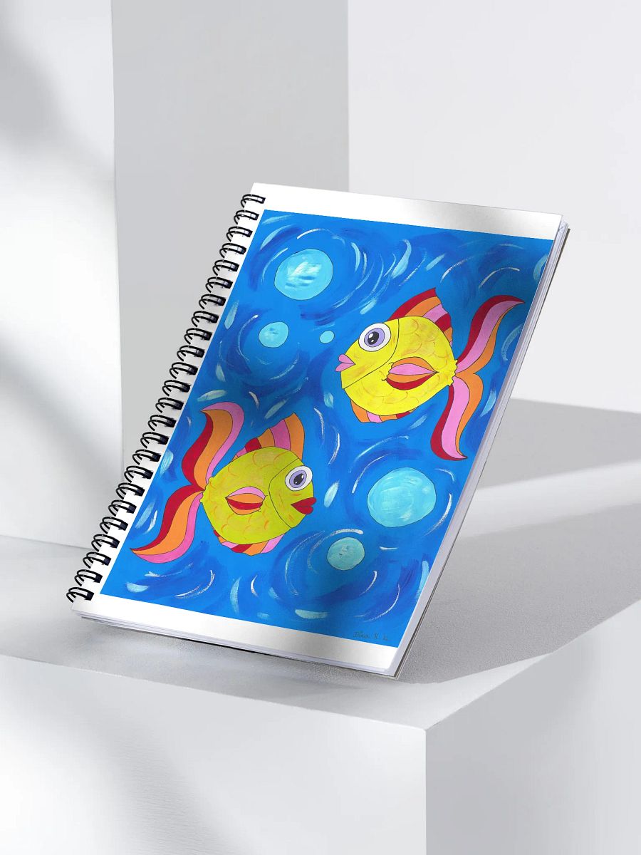 Fish style (art by Dina R.) acrylic painting picture - Spiral Notebook product image (3)