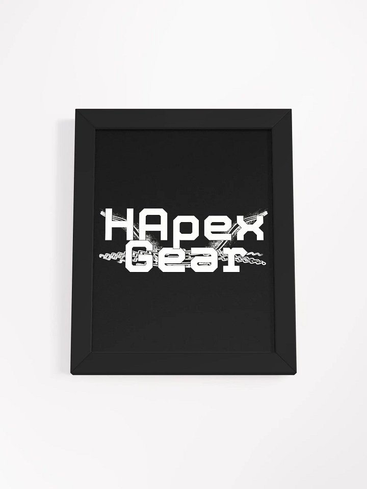 Framed - Black - High-Quality Matte Poster - White HApex Gear Black Logo product image (1)