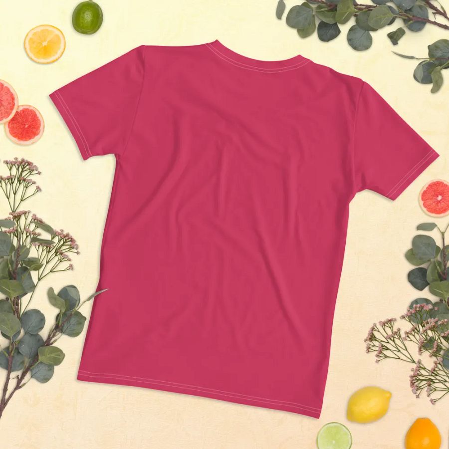 Plain Ruby Red True Summer Women's Crewneck Polyester Heavyweight Premium T-Shirt by Treasure Pie product image (11)