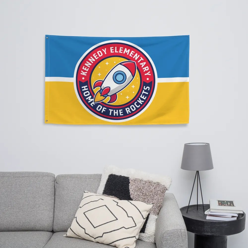 Kennedy Elementary Rocket Flag product image (8)