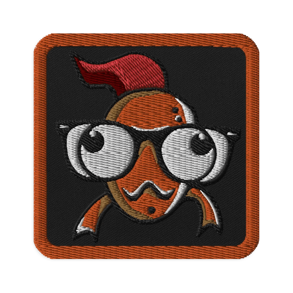 FEESH Logo Square Patch [orange border] product image (2)
