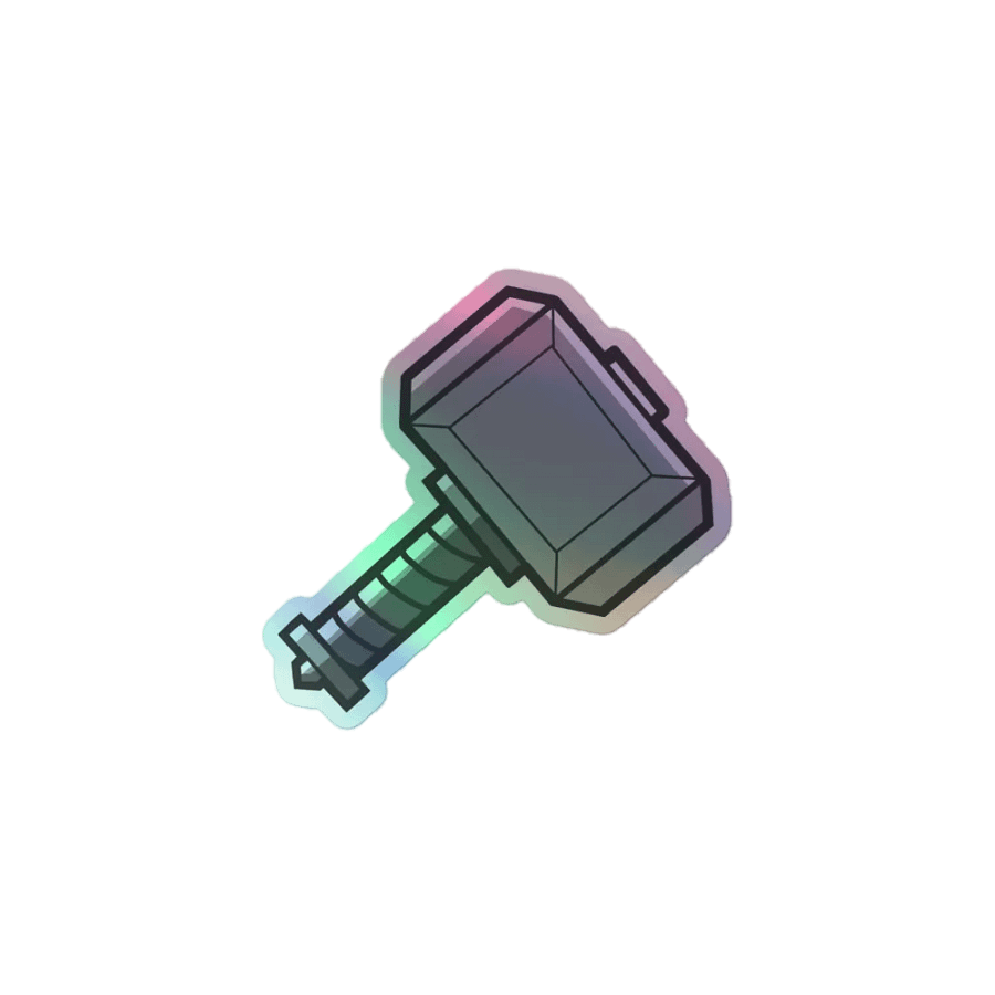 Geometric Hammer Holographic Sticker Sheet product image (1)