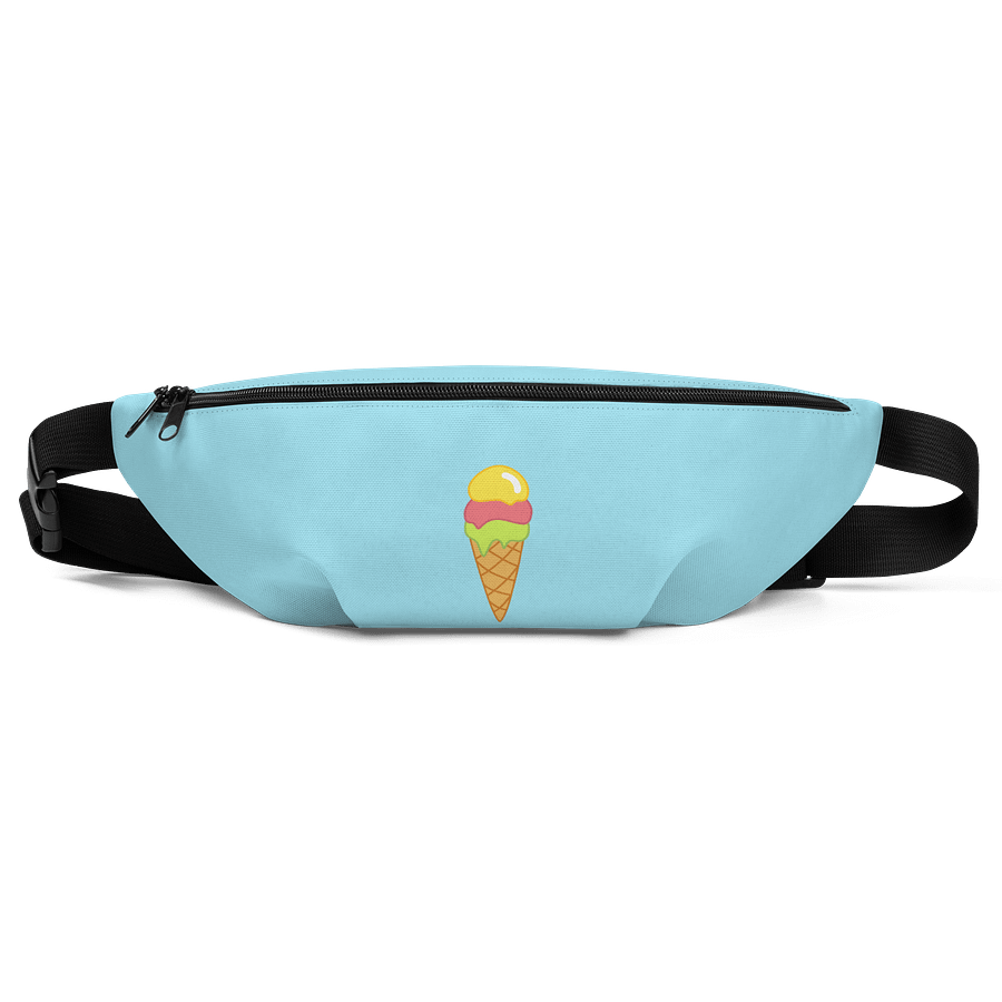 Triple Ice Cream Cone Light Blue Fanny Pack (Waist Bag) product image (1)