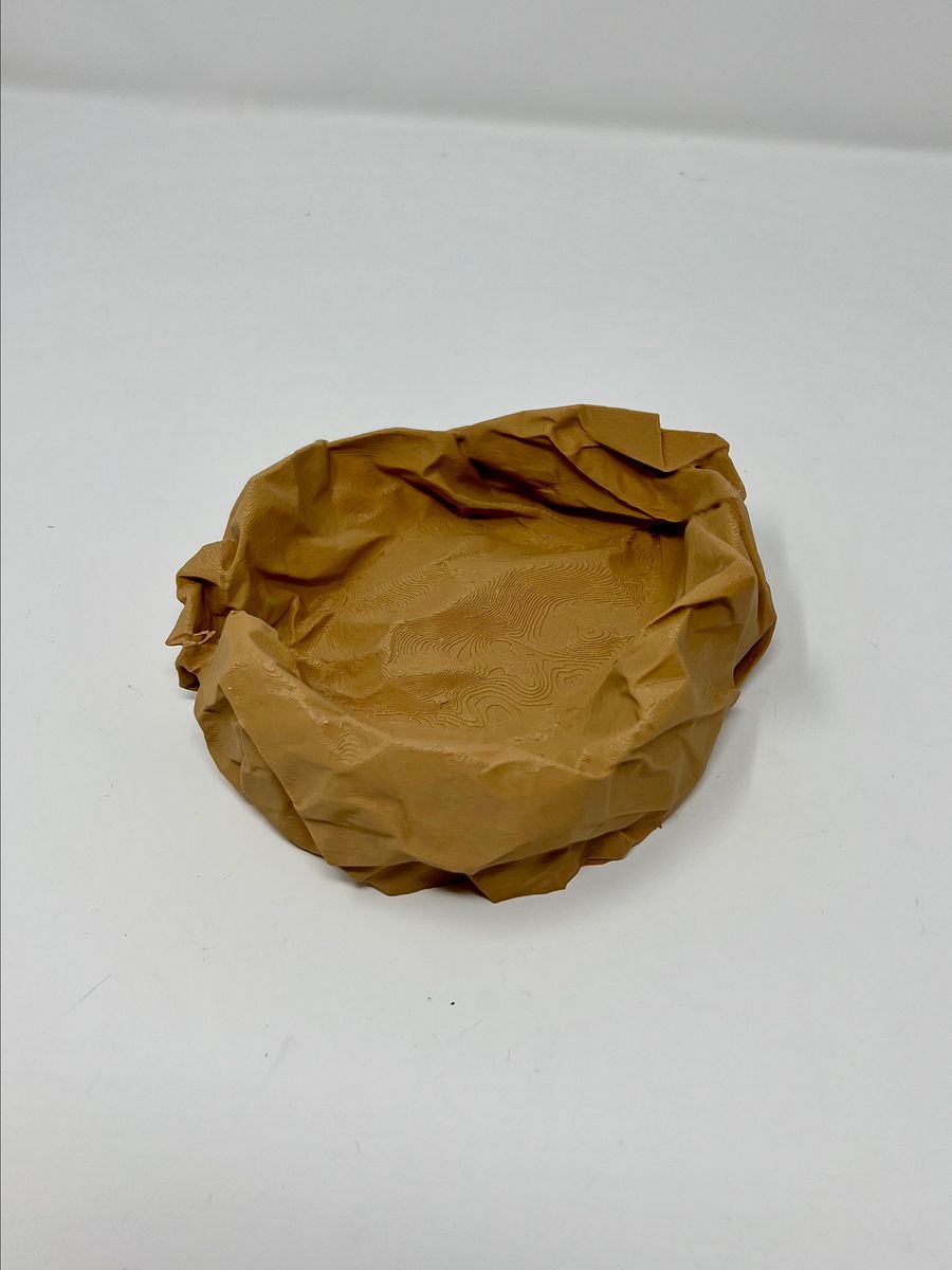 Crumpled Paper Catchall Tray (3D Printed) product image (3)