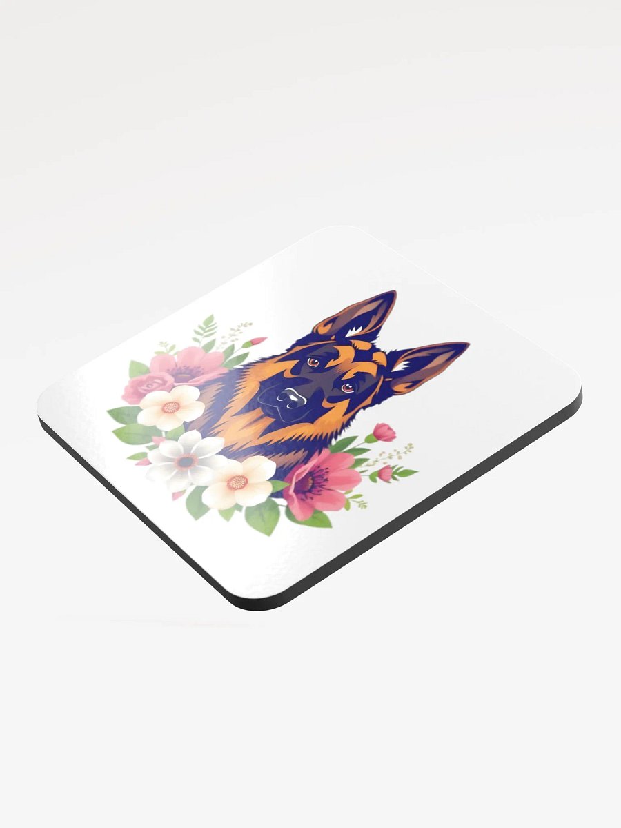 Floral German Shepherd Cork Coaster product image (3)