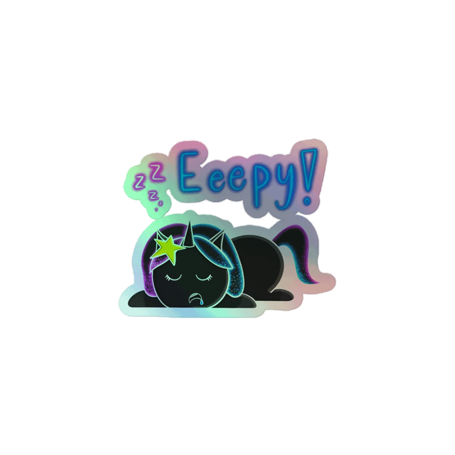Eepy Unicorn Hologram Sticker product image (1)