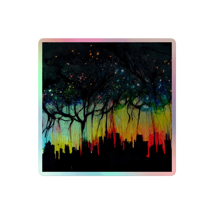 Dreamy City Nights Holographic Sticker Set product image (2)