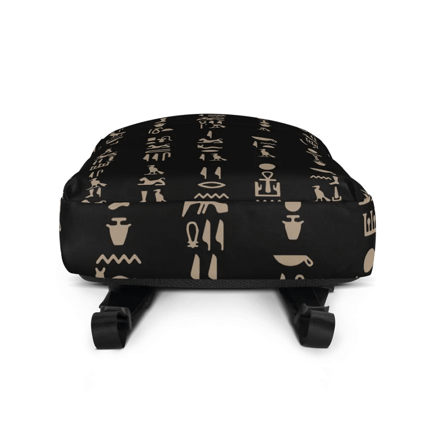 Isis Black Hieroglyphs All-Over Print Backpack product image (4)