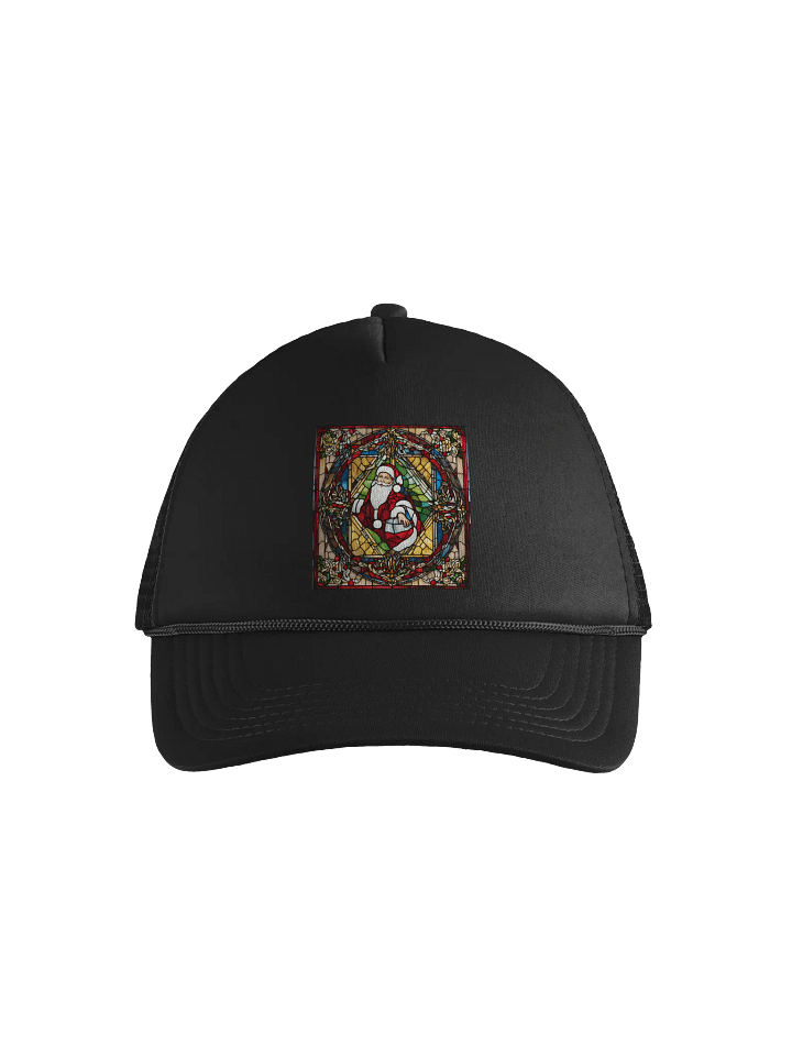 Stained Glass Santa Foam Trucker Hat product image (1)
