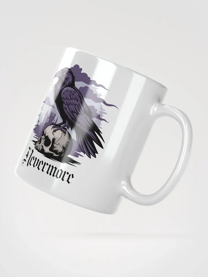 Gothic Raven Edgar Allan Poe White Glossy Mug product image (6)